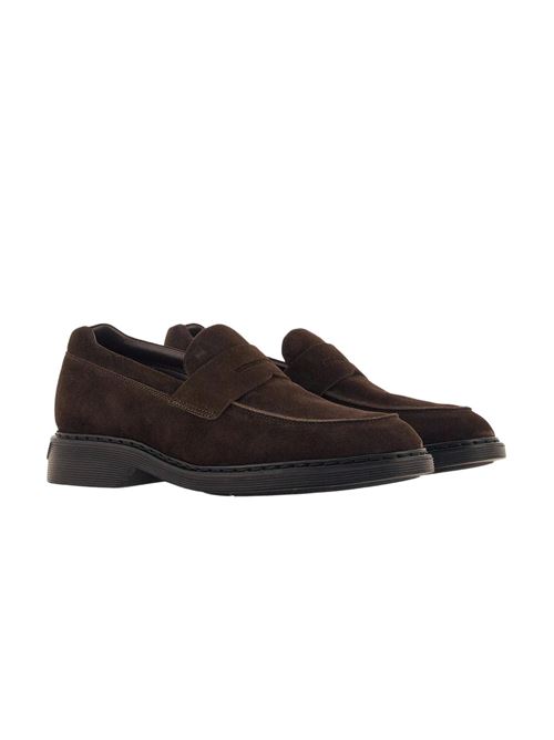 Mocassino Uomo marrone con liguetta imbottita HOGAN | HXM5760DU50HG0S807